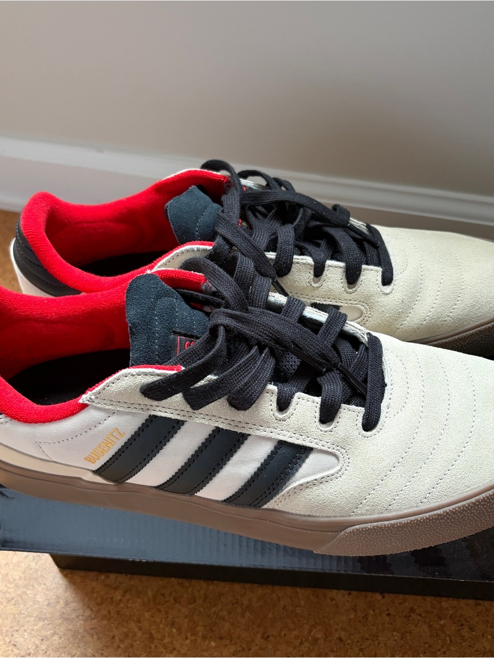 adidas Busenitz Vulc II Men’s Sneakers — Black, Brown & Red Accents